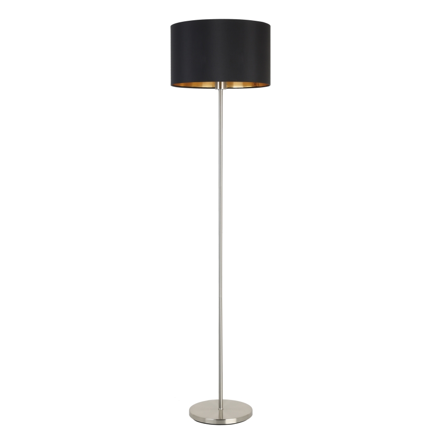 Eglo - Lampadaire TUNJA 1xE27/60W/230V chrome mat/noir