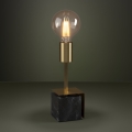 Eglo - Lampe de table 1xE27/40W/230V doré/noir marbre