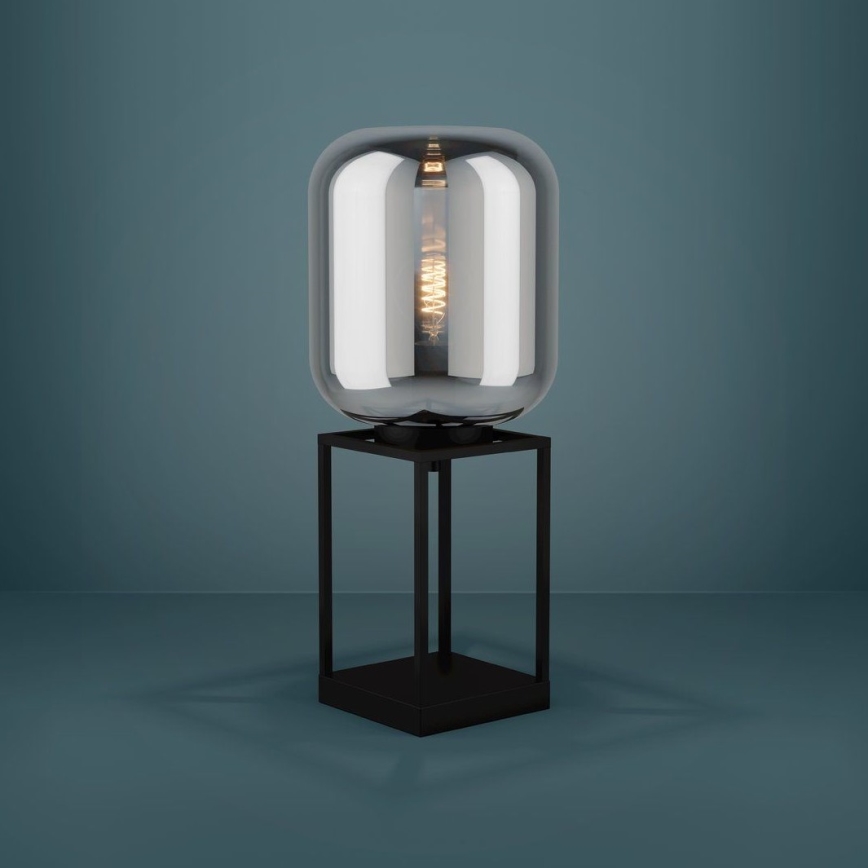 Eglo - Lampe de table 1xE27/40W/230V fumé