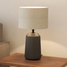 Eglo - Lampe de table 1xE27/40W/230V gris
