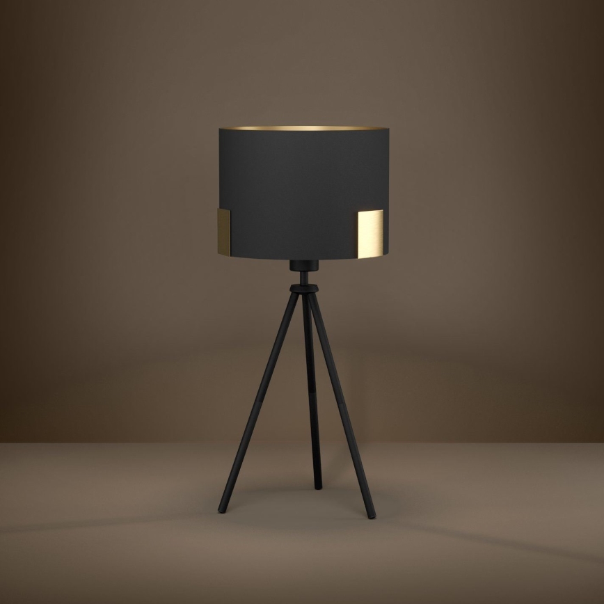 Eglo - Lampe de table 1xE27/40W/230V noir/doré