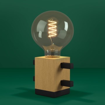 Eglo - Lampe de table 1xE27/40W/230V noir/marron