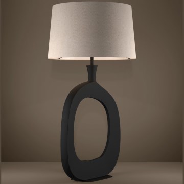 Eglo - Lampe de table 1xE27/60W/230V 88 cm noir/crème