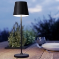 Eglo - Lampe de table d'extérieur LED dimmable rechargeable LED/3,8W/5V 2400/3000/4000K 2000 mAh IP44 noire