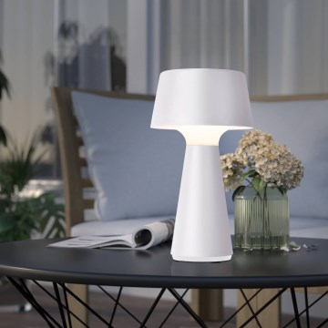 Eglo - Lampe de table d'extérieur LED rechargeable et dimmable 3W/5V 2200/3000/4000K 2000 mAh IP44 blanche
