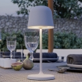 Eglo - Lampe de table d'extérieur LED tactile dimmable et rechargeable, 1,8 W / 5 V, 2500/3000/4000 K, 2500 mAh, IP54, gris