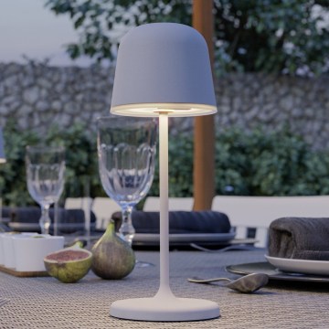 Eglo - Lampe de table d'extérieur LED tactile dimmable et rechargeable, 1,8 W / 5 V, 2500/3000/4000 K, 2500 mAh, IP54, gris