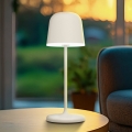 Eglo - Lampe de table d'extérieur tactile LED dimmable et rechargeable LED/1,8W/5V 2500/3000/4000K 2500 mAh IP54 crème