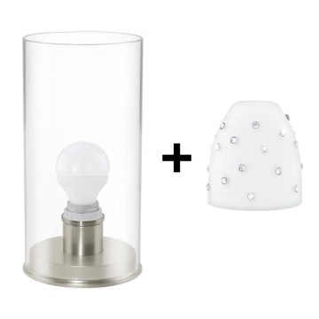 Eglo - Lampe de table LED MY CHOICE 1xE14/4W/230V blanc/chrome mat