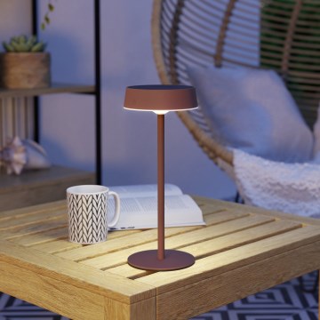 Eglo - Lampe de table LED tactile, dimmable et rechargeable par énergie solaire, LED/3W/5V 3000-6000K 1800 mAh IP44 orange