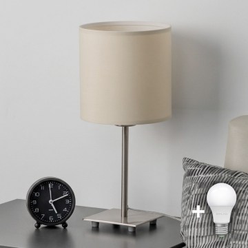 Eglo - Lampe de table LED TUNJA 1xE27/60W/230V crème