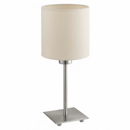 Eglo - Lampe de table LED TUNJA 1xE27/60W/230V crème