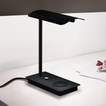 Eglo - Lampe de table tactile LED à intensité variable avec charge sans fil LED/5,8W/230V noire