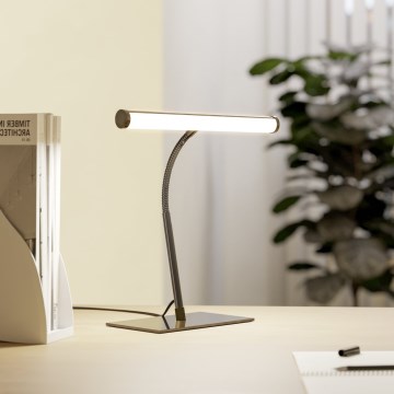 Eglo - Lampe de table tactile LED dimmable, 5W, 230V, 2700/4000/6500K, noir chromé