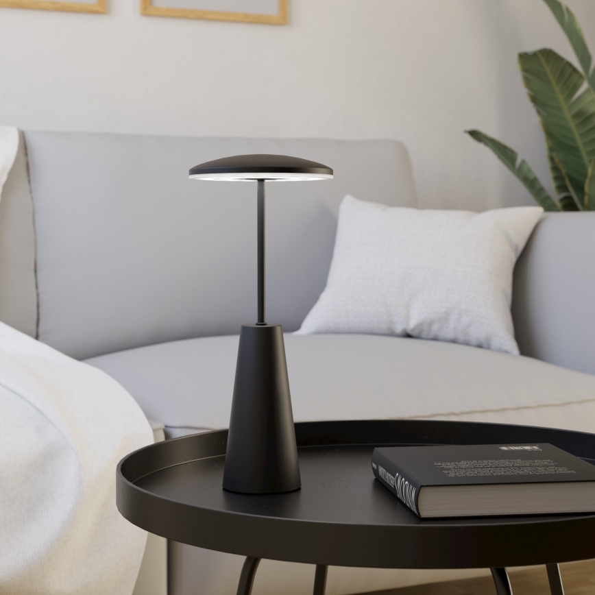 Eglo - Lampe d'extérieur tactile à intensité variable LED/2,8W/5V 2400K/3000K/4000K 5200 mAh IP54 noir