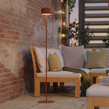 Eglo - Lampe sur pied solaire tactile rechargeable LED/2,8W/3,7V 1800 mAh IP44 orange