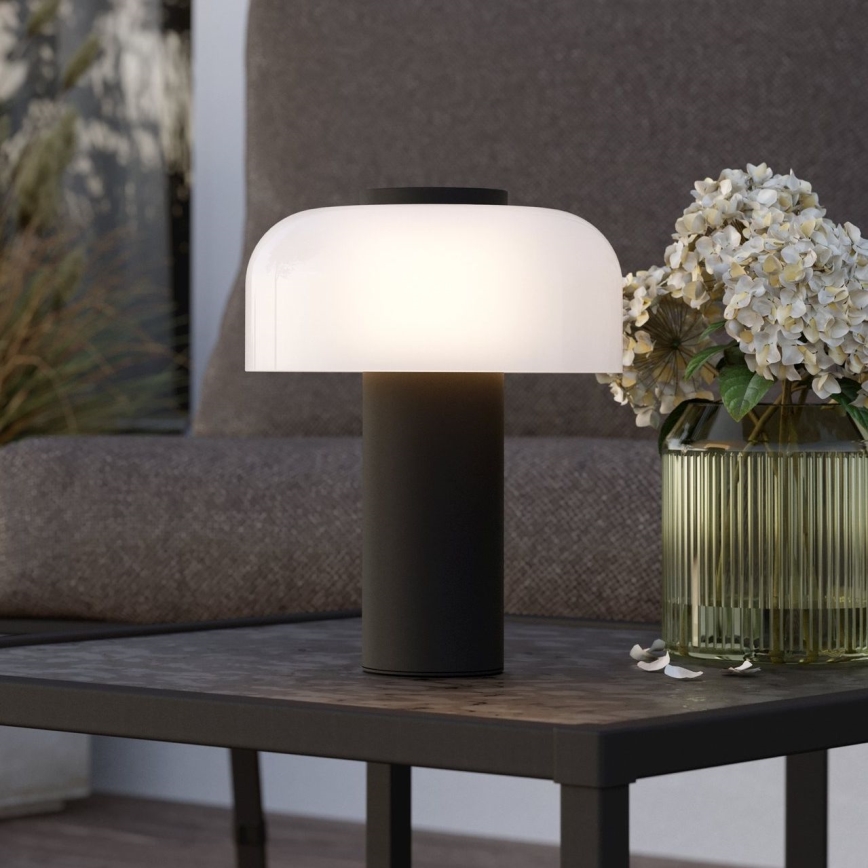 Eglo - Lampe tactile d'extérieur à intensité variable LED/2,25W/5V 2400-4000K 5200 mAh IP44 noir/blanc