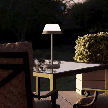 Eglo - Lampe tactile d'extérieur RGBW à intensité variable 2en1 LED/1,5W/5V 2600 mAh IP54 gris