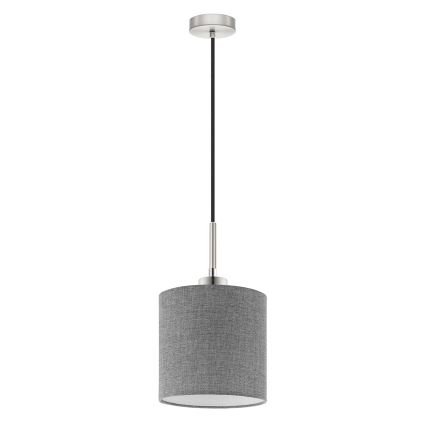 Eglo - LED Suspension sur câble TUNJA 1xE27/60W/230V grise