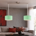 Eglo - LED Suspension sur câble TUNJA 2xE27/60W/230V chrome mat/vert