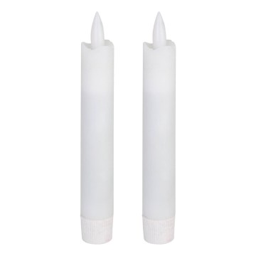 Eglo - LOT 2x Bougie LED/1xAAA 15 cm blanc