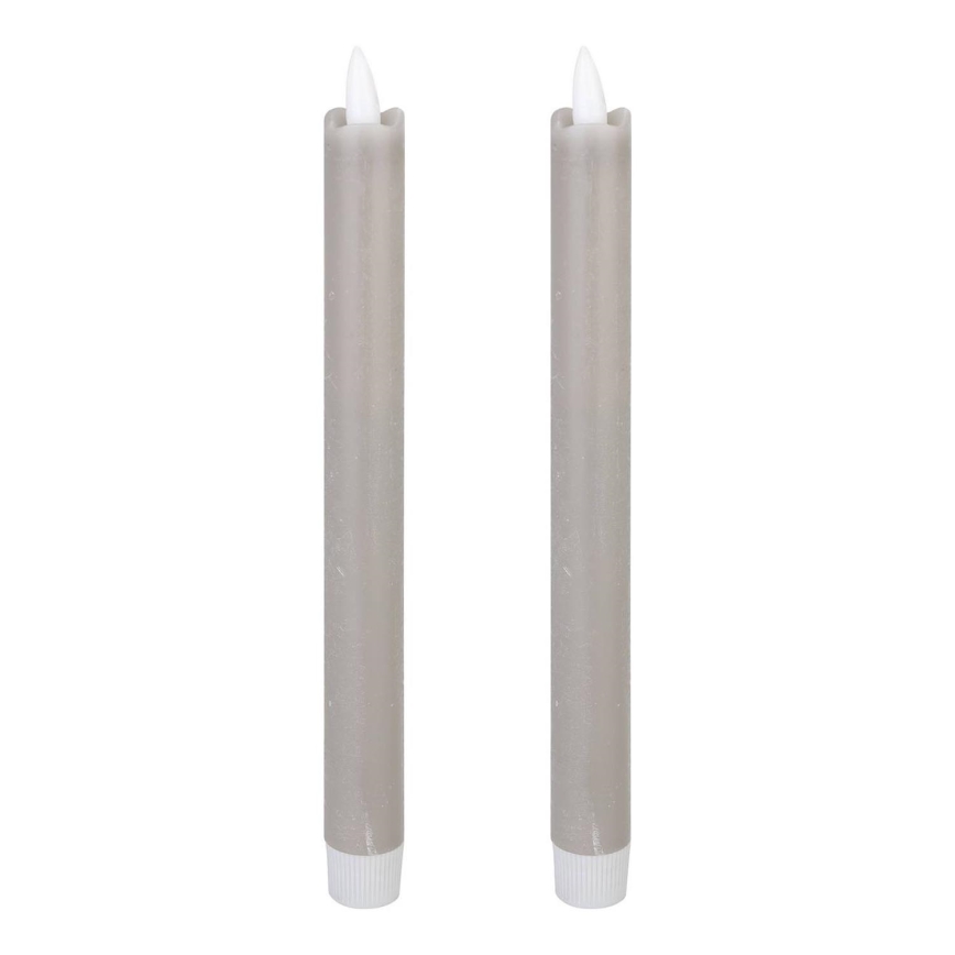 Eglo - LOT 2x Bougie LED/1xAAA 24,5 cm gris