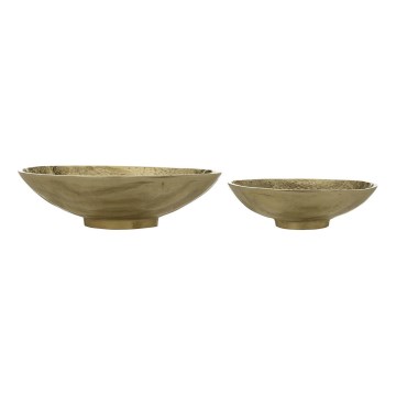 Eglo - LOT 2x Plateau décoratif d. 28/21 cm doré