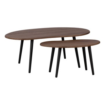 Eglo - LOT 2x  Table d'appoint marron