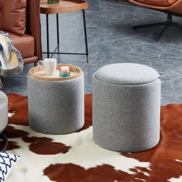 Eglo - LOT 2x Tabouret d. 34,5/39 cm gris