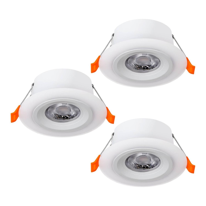 Eglo - LOT 3x Luminaire encastrable 3xLED/4,8W/230V blanc