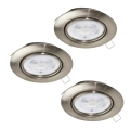 Eglo - LOT 3x Spot encastrable 1xGU10/4W/230V chrome mat