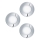 Eglo - LOT 3x Spot encastrable de salle de bain FUEVA 1xLED/2,8W/230V IP44 chrome brillant