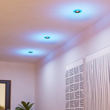 Eglo - LOT 3x Spot RGBW encastrable salle de bain à intensité variable 3xLED/3,8W/230V 2700-6500K IP44 + télécommande
