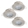 Eglo - LOT 3xLED Spot encastrable salle de bain 1xGU10/4W/230V IP44 chrome mat