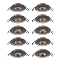 Eglo - Lot de 10 spots encastrables LED/4,9W/230V 2700/4000/6500K Ø 9 cm chrome mat