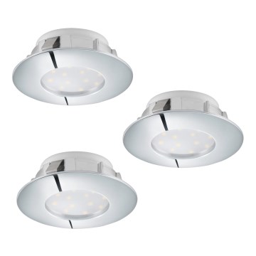 Eglo - Lot de 3 plafonniers encastrés LED PINEDA LED/6W/230V