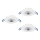 Eglo - Lot de 3 spots encastrables LED/4,9W/230V 2700/4000/6500K Ø 9 cm blanc