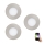 Eglo - Lot de 3 spots encastrables LED RGB dimmables FUEVA-C LED/3W/230V Ø 8,5 cm