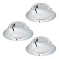 Eglo - Lot de 3 spots encastrés à LED PINEDA LED/4,9W/230V