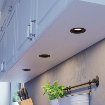 Eglo - Lot de 3 spots encastrés dimmables LED/4,8W/230V Ø 8,8 cm noir