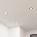 Eglo - Lot de 3 spots encastrés LED dimmables, 6,4 W / 230 V, Ø 8,8 cm, chrome mat