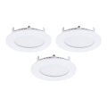 Eglo - Lot de 3 spots encastrés LED FUEVA-RW, 1xLED/2,8W/230V, Ø 8,5 cm