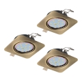 Eglo - Lot de 3 spots encastrés LED PENETO 1xGU10-LED/5W/230V