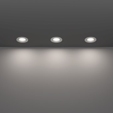 Eglo - Lot de 3 spots encastrés LED pour salle de bains, LED/4,9W/230V, 2700/4000/6500K, Ø 8,8 cm, IP65, blanc