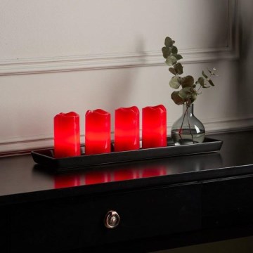 Eglo - Lot de 4 décorations de Noël ADVENT LED/0,18W/2xCR2032 + télécommande