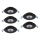 Eglo - Lot de 5 spots encastrés LED, 4,9 W, 230 V, 2700/4000/6500 K, Ø 9 cm, noir