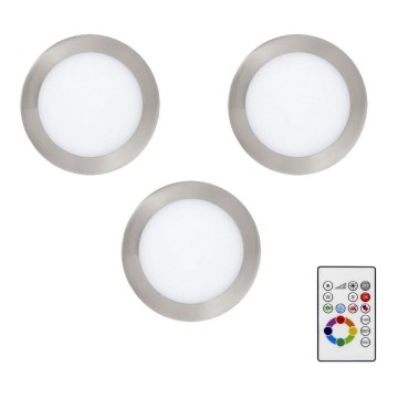 Eglo - LOT x3 Suspension LED RGBW à intensité variable TINUS 4,8W/230V + Télécommande