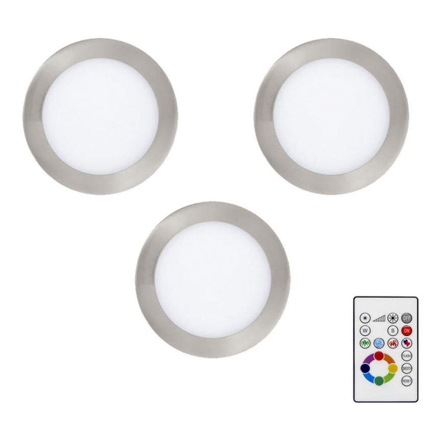 Eglo - LOT x3 Suspension LED RGBW  à intensité variable TINUS 4,8W/230V + Télécommande