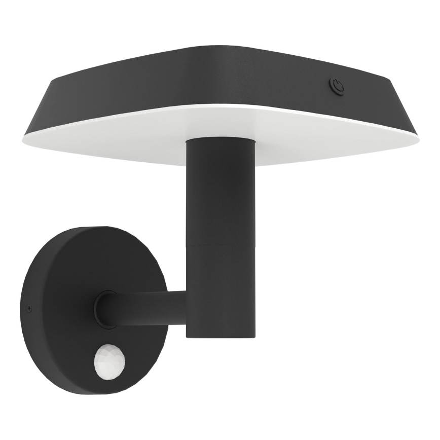 Eglo - Luminaire solaire LED avec détecteur, 8,5 W / 3,7 V, 2200 mAh, IP44