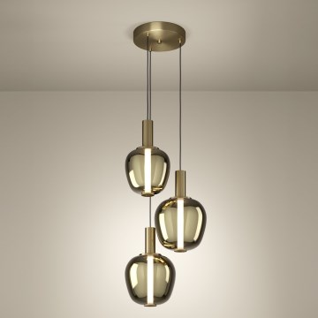 Eglo - Lustre LED dimmable LED/5W/230V + 2xLED/6,5W + 3xLED/1,6W 2200-6500K doré